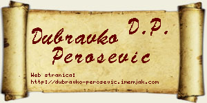 Dubravko Perošević vizit kartica